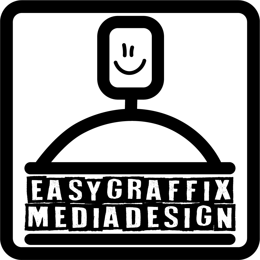 EASYGRAFFIX MEDIADESIGN schwarz weiß Logo